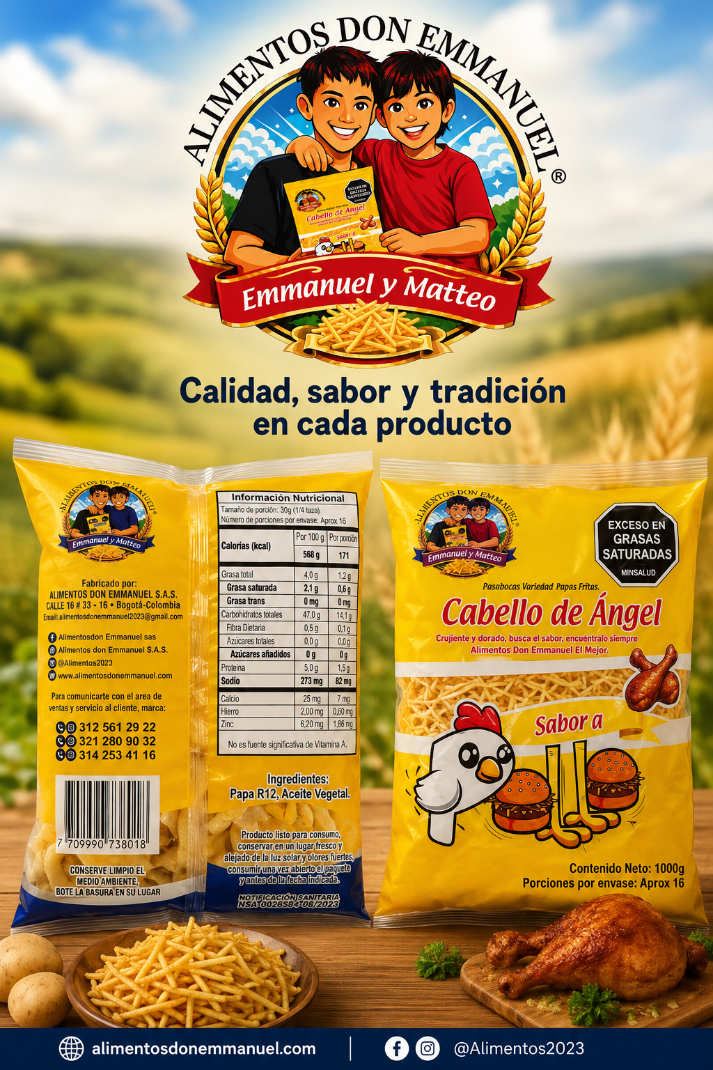 Fábrica de pasabocas Alimentos Don Emmanuel — Bogotá Colombia
